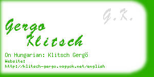 gergo klitsch business card